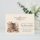 モダンエレガントCountry Western – 花招待状 招待状 (スタンド正面)