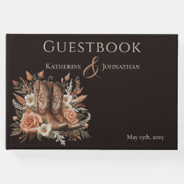 モダンエレガントCountry Western – 花 ゲストブック