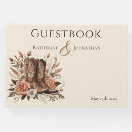 モダンエレガントCountry Western – 花 ゲストブック