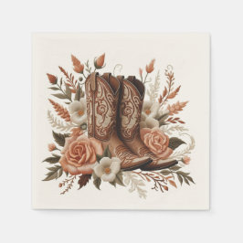 モダンエレガントCountry Western – 花 スタンダードカクテルナプキン