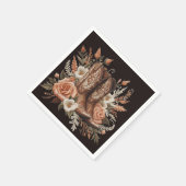 モダンエレガントCountry Western – 花 スタンダードカクテルナプキン (角)