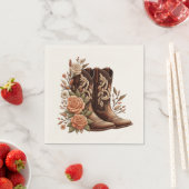 モダンエレガントCountry Western – 花 スタンダードカクテルナプキン (インサイチュ)