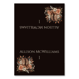 モダンエレガントCountry Western – 花 テーブルナンバー