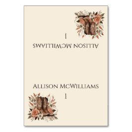 モダンエレガントCountry Western – 花 テーブルナンバー