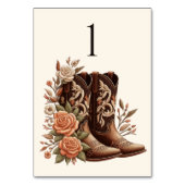 モダンエレガントCountry Western – 花 テーブルナンバー (正面)