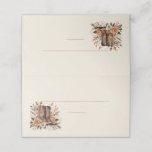 モダンエレガントCountry Western – 花 プレイスカード (外部開封)