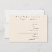 モダンエレガントCountry Western – 花 出欠カード (裏面)