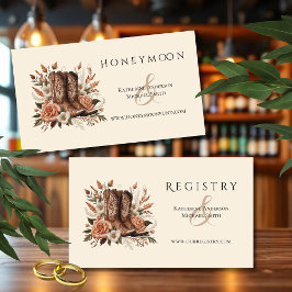 モダンエレガントCountry Western – 花 名刺