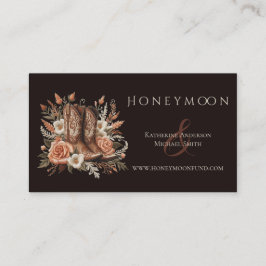 モダンエレガントCountry Western – 花 名刺