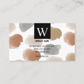 モダンエレガントEarth Tones Waterカラープロフェッショナル 名刺 (裏面)