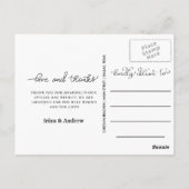 モダンエレガントForever Thank新婚の写真 ポストカード (裏面)