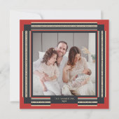 モダンエレガントFramed Photo Holiday Card シーズンカード (正面)