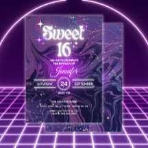 モダンエレガントGlow Sweet 16バースデーパーティー