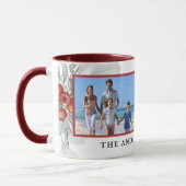 モダンエレガントHoliday Greenery写真クリスマス マグカップ (左)