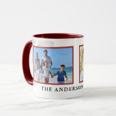 モダンエレガントHoliday Greenery写真クリスマス マグカップ (正面左)