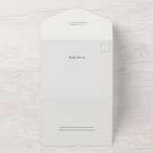 モダンエレガントHoliday Joy Script Photo オールインワン招待状 (外側)