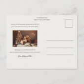 モダンエレガントHoliday Joy Script Photo ポストカード (裏面)