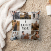 モダンエレガントI love You Photo Collage Gift クッション (ブランケット)