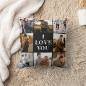 モダンエレガントI love You Photo Collage Gift クッション (ブランケット)