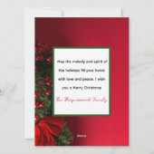 モダンエレガントJoy Christmas Family Photo Collage シーズンカード (裏面)