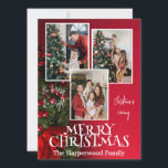 モダンエレガントJoy Christmas Family Photo Collage シーズンカード<br><div class="desc">モダンエレガントJoy Christmas Family Photo Collage</div>