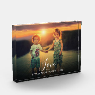 モダンエレガントKeepsake Loveスクリプトファミリー フォトブロック
