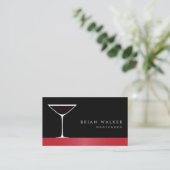 モダンエレガントMartiniカクテル 名刺 (スタンド正面)