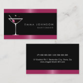 モダンエレガントMartiniカクテル 名刺 (正面/裏面)