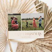 モダンエレガントMerry Christmas 2の写真 箔シーズンカード