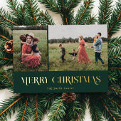 モダンエレガントMerry Christmas 2の写真 箔シーズンカード
