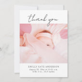 モダンエレガントNaked 2写真Baby Shower サンキューカード (正面)