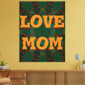 モダンエレガントorange_black_red_love mom_デザイン キャンバスプリント (インサイチュ (リビング))