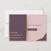 モダンエレガントPink Business Gift Certificate (正面)