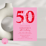 モダンエレガントPink Red Hello 50th Birthday Party 招待状<br><div class="desc">祝スタイルでピッエレガントクと赤の50歳の誕生日パーティーの招待とモダン!ピンクと鮮やか赤のはっきりした色合いが混ざり合ったシックな誘いは、そんな素晴らしいマイルストーンをマークするのに最適。タイポグラフィとお洒落デザインの要エレガント素は、50誕生祝いへの招待状客への素晴らしい道を作る。パーティー詳細でパーソナライズし、クラスとおもしろいが満載の忘れられないイベントのトーンを設定する。エレガンスとカラーを融合モダンしたい人に最適はっきりしたで、この招待は離れゲストに対して永続的な印象を与える！</div>