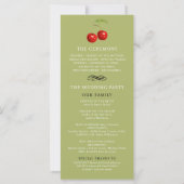 モダンエレガントSage Photo結婚式 プログラム (裏面)