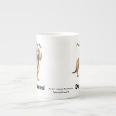 モダンエレガントSandy Brown DACHSHUND Coffee ボーンチャイナマグカップ (正面)