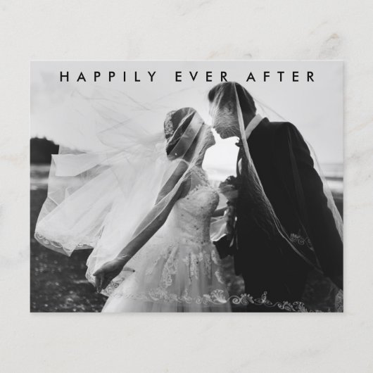 モダンエレガントScript結婚の写真 (裏面)