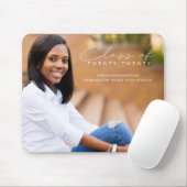 モダンエレガントScript Graduation Class of Photo マウスパッド (マウス)