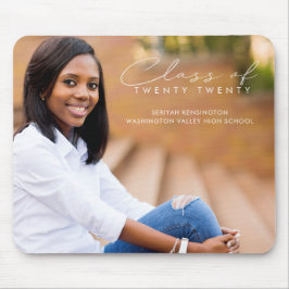 モダンエレガントScript Graduation Class of Photo マウスパッド