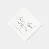 モダンエレガントScript Love +感謝していブライダルシャワー スタンダードカクテルナプキン (角)
