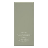 モダンエレガントScript Oliveのメ結婚ニュー ラックカード (裏面)