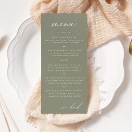 モダンエレガントScript Oliveのメ結婚ニュー ラックカード