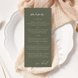 モダンエレガントScript Oliveのメ結婚ニュー ラックカード