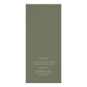 モダンエレガントScript Oliveのメ結婚ニュー ラックカード (裏面)