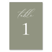モダンエレガントScript Oliveの結婚テーブル番号 テーブルナンバー (裏面)
