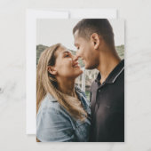 モダンエレガントScript Photo結婚's セーブザデート (裏面)