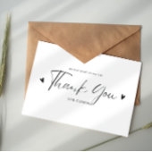 モダンエレガントScript Photo結婚's ノートカード