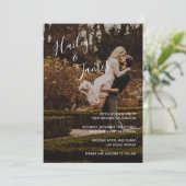 モダンエレガントScript Photo All In One結婚 S 招待状 (スタンド正面)