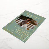 モダンエレガントScript Photo brush Overlay結婚's 箔招待状 (回転した状態)