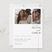 モダンエレガントScript Photo Budget結婚's 招待状 (裏面)